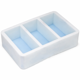 3‑Cavity Platinum‑Cure Silicone Mold - For Resin Casting, Hybrid Blocks, Scales