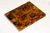 Stabilized golden amboyna burl wood scales
