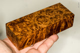 Stabilized wood golden amboyna burl block