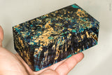 Large stabilized box elder burl wood block