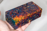 Large stabilized box elder burl wood block