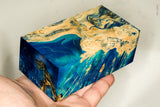 Large stabilized box elder burl wood block