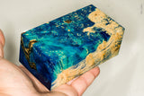 Large stabilized box elder burl wood block