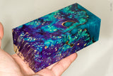 Large stabilized box elder burl wood block