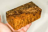 Stabilized wood golden amboyna burl block