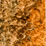 Stabilized wood golden amboyna burl block