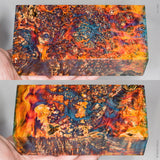 Large stabilized box elder burl wood block