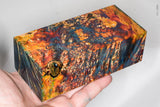 Large stabilized box elder burl wood block