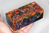 Large stabilized box elder burl wood block