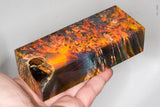 Stabilized box elder burl wood block