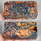 Large stabilized box elder burl wood block