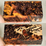 Large stabilized box elder burl wood block