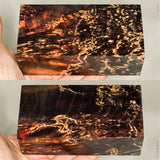 Large stabilized box elder burl wood block