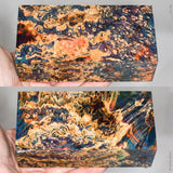 Large stabilized box elder burl wood block