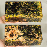 Large stabilized box elder burl wood block