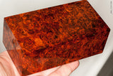 Stabilized wood red amboyna burl block