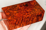 Stabilized wood red amboyna burl block