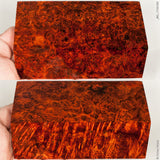 Stabilized wood red amboyna burl block