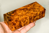 Stabilized wood golden amboyna burl block