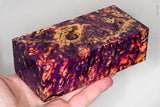 Large stabilized box elder burl wood block
