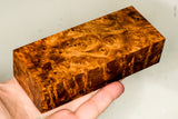 Stabilized wood golden amboyna burl block