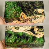 Large stabilized box elder burl wood block