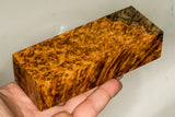 Stabilized wood golden amboyna burl block