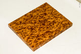 Stabilized golden amboyna burl wood scales