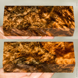 Stabilized wood golden amboyna burl block