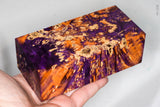 Large stabilized box elder burl wood block