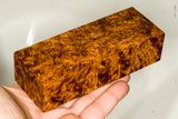 Stabilized wood golden amboyna burl block