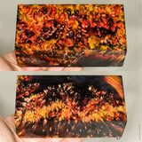 Large stabilized box elder burl wood block