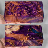 Large stabilized box elder burl wood block