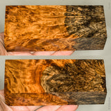 Stabilized wood golden amboyna burl block