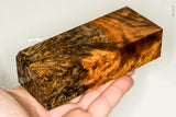 Stabilized wood golden amboyna burl block