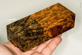 Stabilized wood golden amboyna burl block