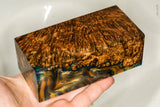 Stabilized wood amboyna burl hybrid block