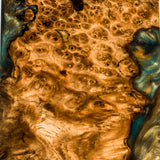 Stabilized wood amboyna burl hybrid block