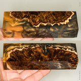 Stabilized wood redwood burl hybrid block