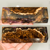 Stabilized wood redwood burl hybrid block
