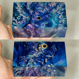 Large stabilized box elder burl wood block