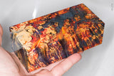 Large stabilized box elder burl wood block