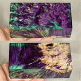 Large stabilized box elder burl wood block