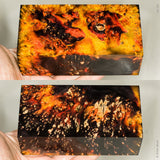 Large stabilized box elder burl wood block