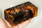 Large stabilized box elder burl wood block