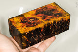 Large stabilized box elder burl wood block
