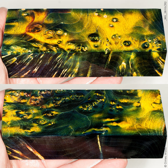 Stabilized wood box elder burl block