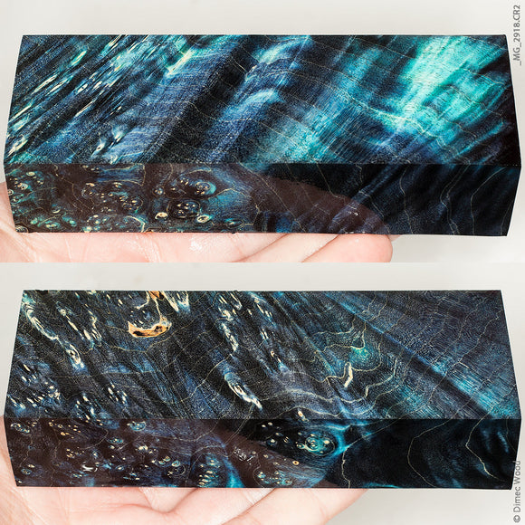 Stabilized wood box elder burl block