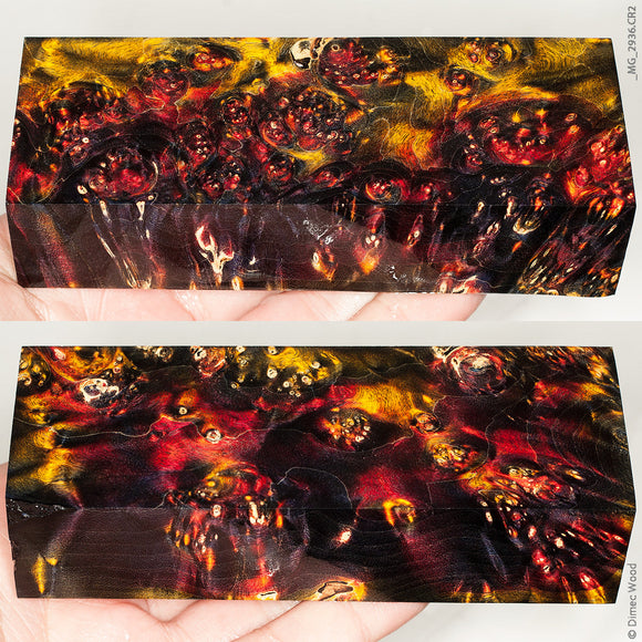 Stabilized wood box elder burl block