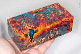 Large stabilized box elder burl wood block